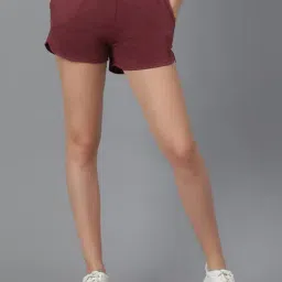 Kotty Maroon Slim Fit Shorts-image-60