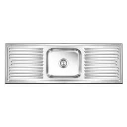 Nirali BG Kitchen Sink Popular Series Big 1500x510 mm (59x20 inch) Satin Finish Stainless Steel, Elegant Glory-image-34