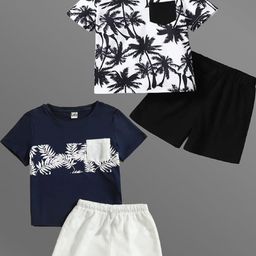 Lofn Unisex Kids Printed T-shirt with Shorts-image-62