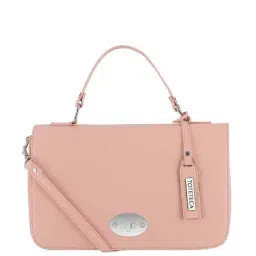 Toteteca Pink Solid Medium Satchel Handbag-image-8