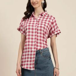 Qurvii Onion Pink Check Shirt-picture-9