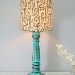 Homesake Yellow & Green Wood Antique Traditional Country Cottage Savannah Table Lamp-28
