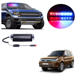 Cartronics 8 LED  Red Blue  Police Flasher Light for Tata Safari Storme-image-84