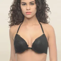 Da Intimo Black Under Wired Padded Front Open Bra-picture-13