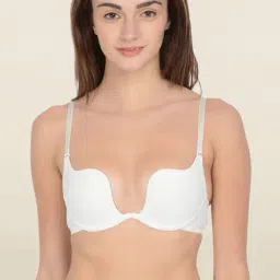 Da Intimo White Under Wired Padded Plunge Bra-picture-29