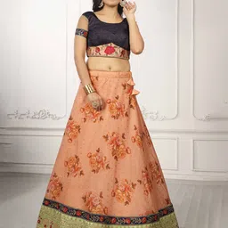 SAPTRANGI Printed Ready to Wear Lehenga & Blouse With Dupatta-picture-10