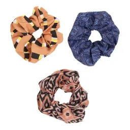Aditi Wasan Multicolor Printed Scrunchies - Set of 3-2