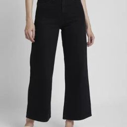 Spykar Black Cotton Relaxed Fit High Rise Jeans-picture-11