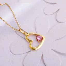 GIVA 92.5 Sterling Silver Blush Pendant with Chain for Women-image-68