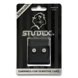 STUDEX Silver-Plated Cubic Zirconia Studded Contemporary Studs-34