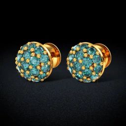 Joyalukkas 22k Gold Elliptical Stud Earrings for Women-image-53