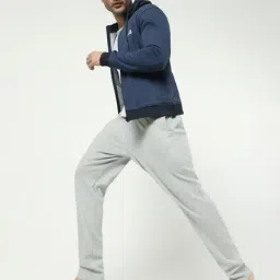 Jack & Jones Light Grey Melange Regular Fit Lounge Pants-image-54