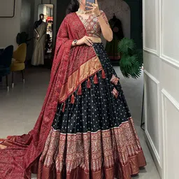 Aika Printed Ready to Wear Lehenga & Unstitched Blouse With Dupatta-picture-20