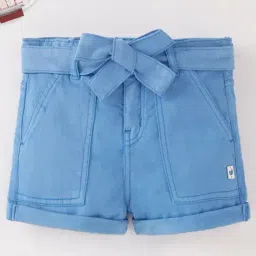 Ed-a-Mamma Kids Blue Solid Shorts-image-31