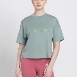 adidas Green Cotton Printed Sports T-Shirt-picture-11