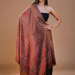 SWI Stylish Women Floral Woven Design Shawl-23