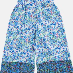Angel & Rocket Kids Blue Floral Print Culottes-image-66