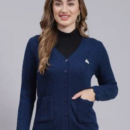 Monte Carlo Navy Regular Fit Cardigan-image-77