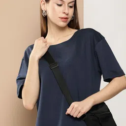 Bene Kleed Women Solid Pure Cotton Oversized T-shirt-image-71