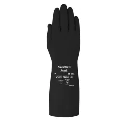 Ansell AlphaTec 38-001 Black Butyle Chemical Resistant Gloves Size 10 Polymer Coating, 38001PP100 (1 Pair)-picture-43