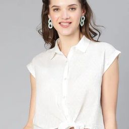 Oxolloxo White Cotton Boxy Fit Top-image-60