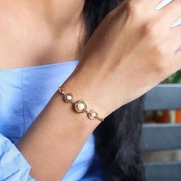 Shaya Multitasker 92.5 Sterling Silver Bracelet in 14k Gold Plating for Women-image-2