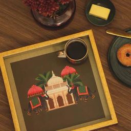 ICRAFT Multicolor Mdf Gajraj Series Tray image 2