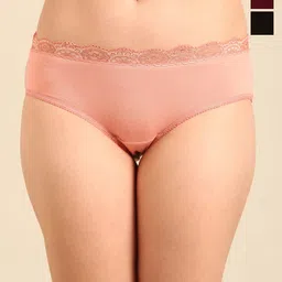 Pepe Jeans Pack Of 3 Women Mid-Rise Hipster Briefs-image-6