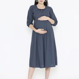 NIGHTSPREE Maternity Fit & Flare Dress-picture-33