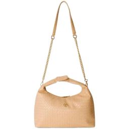 THE HOLISTIK Allure Peach Textured Medium Sling Handbag-12