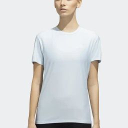 adidas Blue Self Pattern Sports T-Shirt-image-10