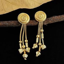 MEMOIR 24 K Gold-Plated Contemporary Drop Earrings-image-98