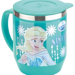 Joyo Disney Frozen Stainless Steel Cocoa Mug With Lid Aqua Green - 390 ml-13