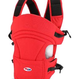 Chinmay Kids 3 in 1 Premium Baby Carrier Bag With Adjustable Strap & Head Support Line Red Black-30
