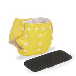 Chinmay Kids Plain Diapers With White Inserts  Size Adjustable Baby Cloth Button Diaper - Washable/Reusable Nappies for Infants & Toddlers, 8 X 8 inch, Black Insert-13