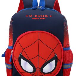 SYGA Kids Backpack with Cartoon Spider-Man Print School Bag for Kindergarten and Primary School Students - 12.9921 inch (Red)-4