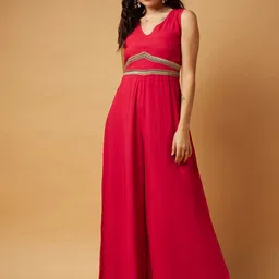 DRAPE AND DAZZLE Sleeveless Basic Jumpsuit-31