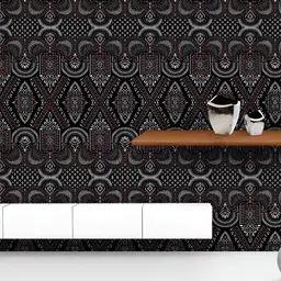 ArtzFolio Printed UV-Resistant Anti-Bacterial Traditional Indian Pattern Peel & Stick Wallpaper-image-76
