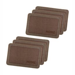 Aura 6-pcs Brown Printed Anti-SkidDoormats-45
