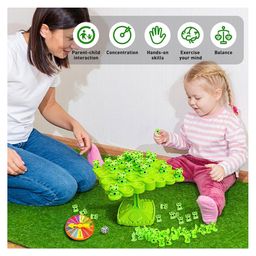Sanjary Balance Board Game Balance Tree Frog Stacking Game, Educational Development Tabletop Game Toy color for kids color design may vary image 3