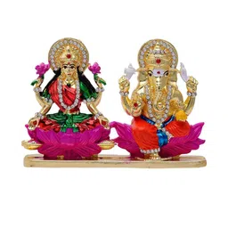 Kulin Metal Religious Idol of Lakshmi Ganesh Premium Statue-image-4