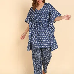 Aartej Printed Pure Cotton Kaftan Night Suit-picture-18