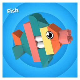 Webby 4 In 1 Water Animals ABS Building Blocks Kit Multicolour - 67 Pcs image 4