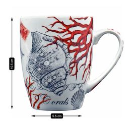 Kookee Printed Ceramic Coffee or Tea Mug with handle (3441AG-A)- 325ml image 4