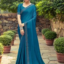 Rhey Beads and Stones Poly Georgette Saree-picture-8
