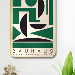 Aura Green & Black BAUHAUS Abstract Wooden Wall Art-image-97
