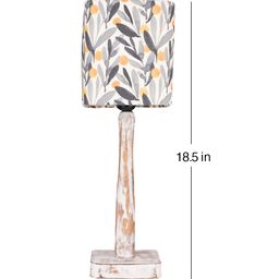 Green Girgit Curve Distress White Lamp with Yellow Leaves shade image 5