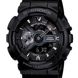 CASIO G-SHOCK Men Black Analogue and Digital Chronograph Watch GA-110-1BDR G317-4