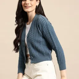 Mast & Harbour Cable Knit Woollen Pullover-picture-8