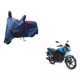 Auto Pearl Waterproof Two Wheeler Cover For Hero Splendor I Smart (Red & Blue)-image-99